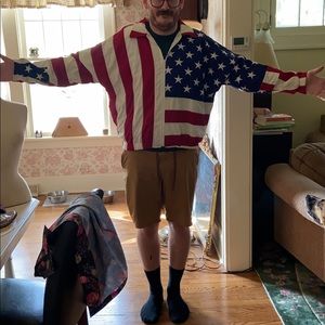 Vintage The Limited American Flag Windbreaker XL